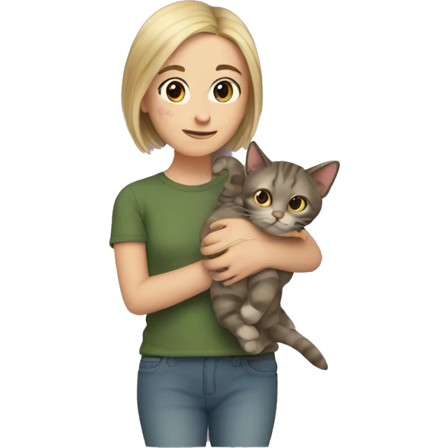 Me holding a cat emoji
