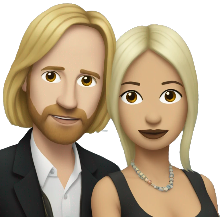 Karen with Tom Petty at the ocean emoji