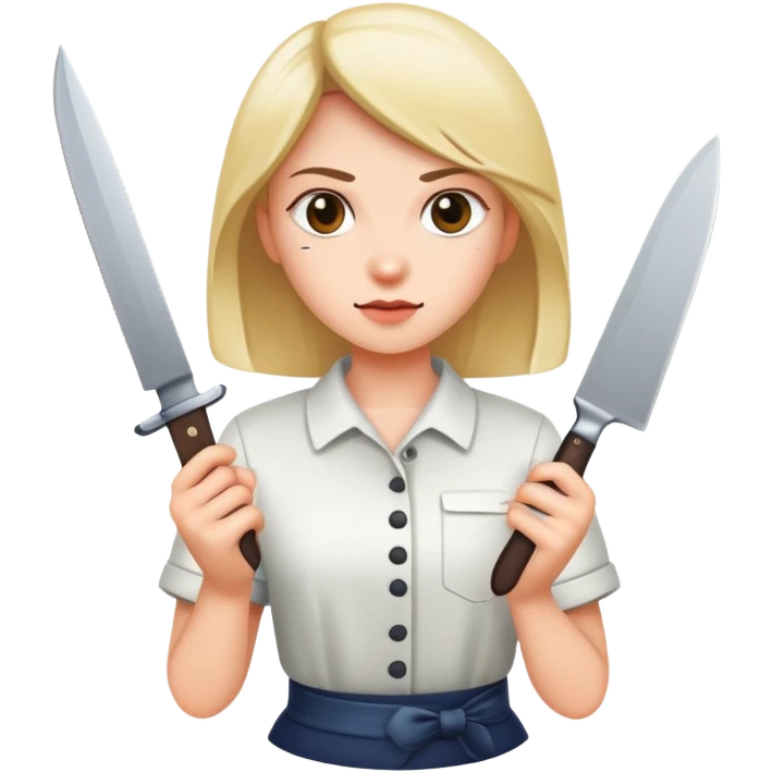 Girl with knife  emoji