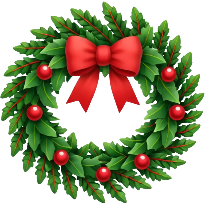 Christmas wreath emoji