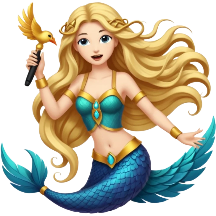 mythical sirens, half bird half woman emoji