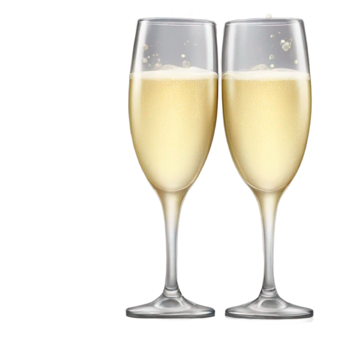 Champagne glasses clinking emoji