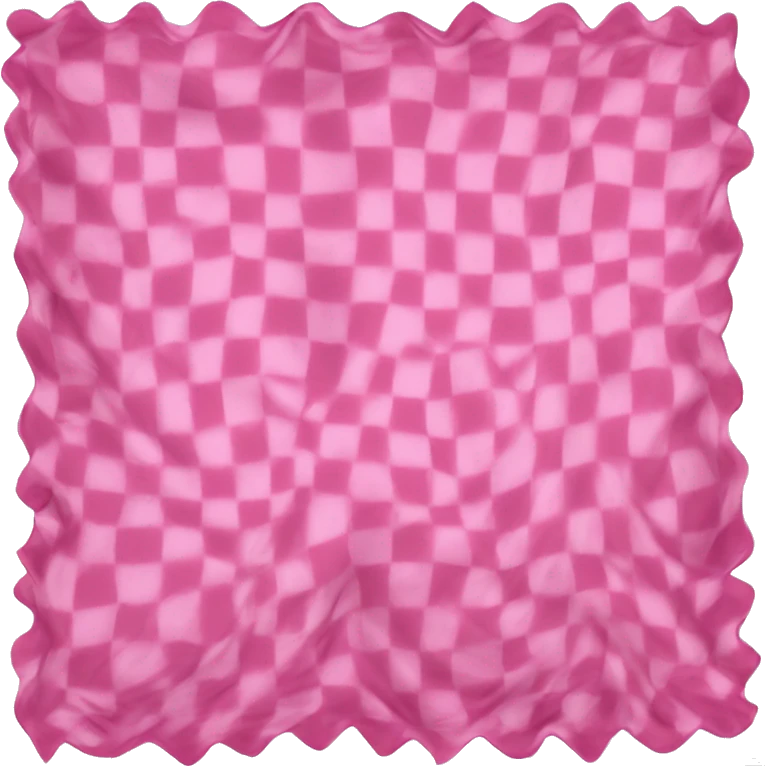 Pink checkered blanket emoji
