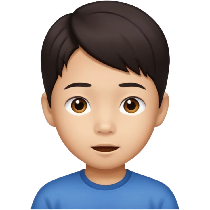 asian kid wow face emoji