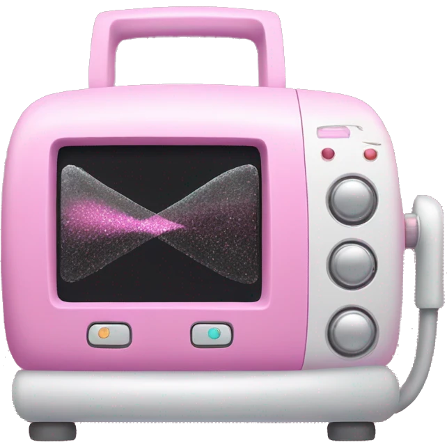 Pink ombre ultrasound machine with glitter emoji