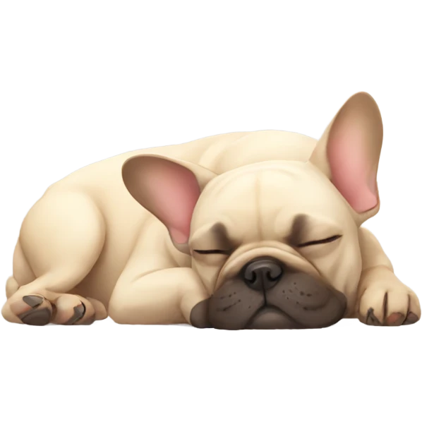 French bulldog sleeping emoji