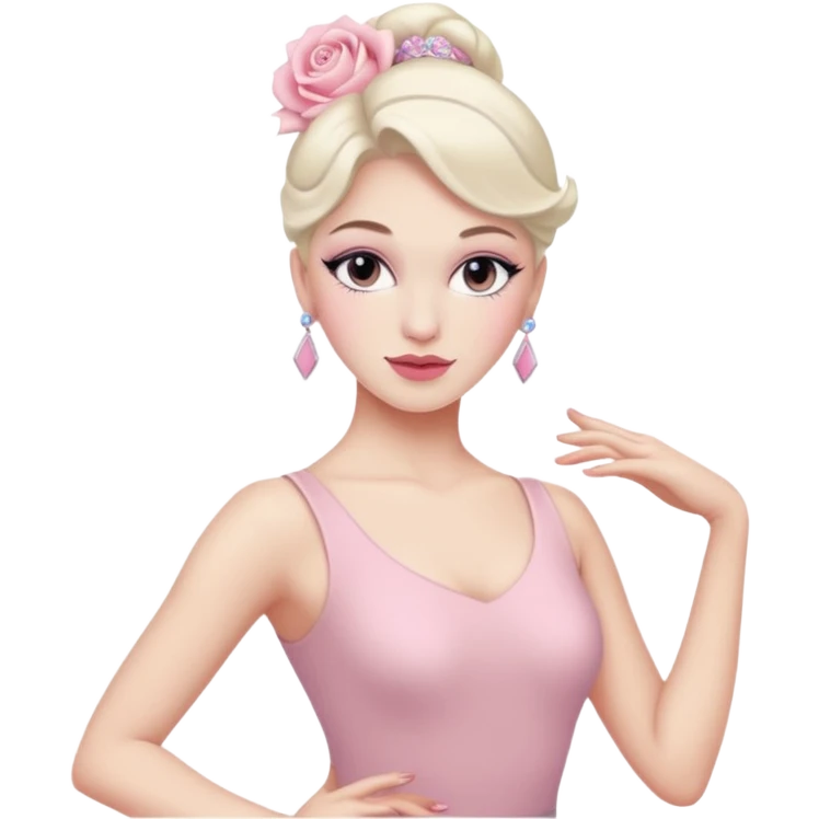 Tins pastels rose Danseuse de jazz contemporain à la peau blanche  emoji