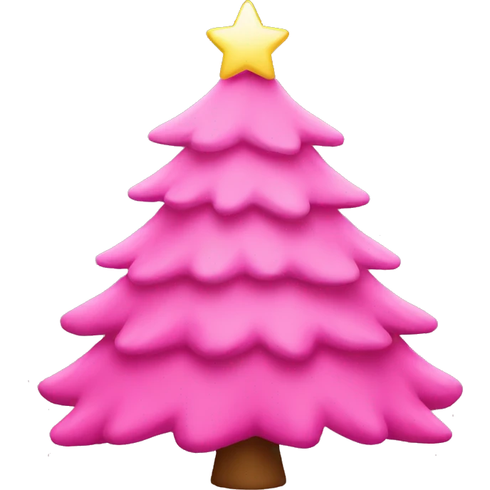 pink Christmas tree  emoji