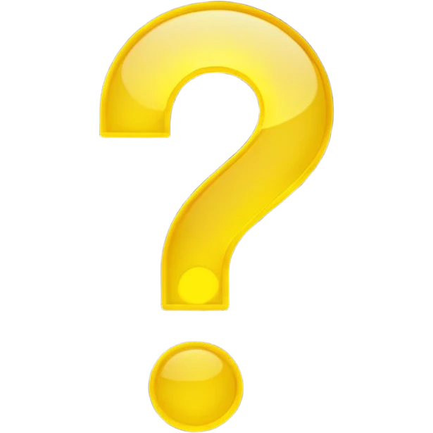 glowing question mark with black background and the question mark glows or is lit up like a light.  not too bold. emoji