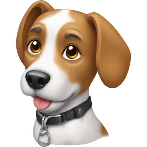 A dog wearing shoes emoji