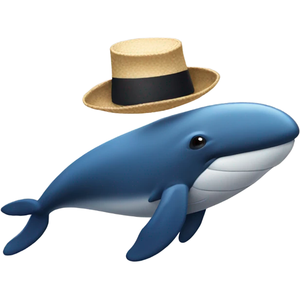 Whale with hat emoji