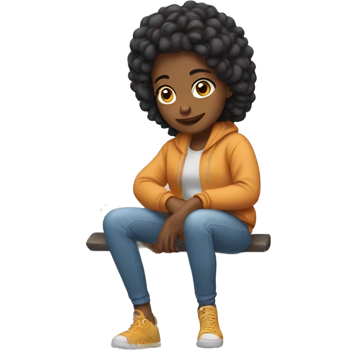 a girl being chill emoji
