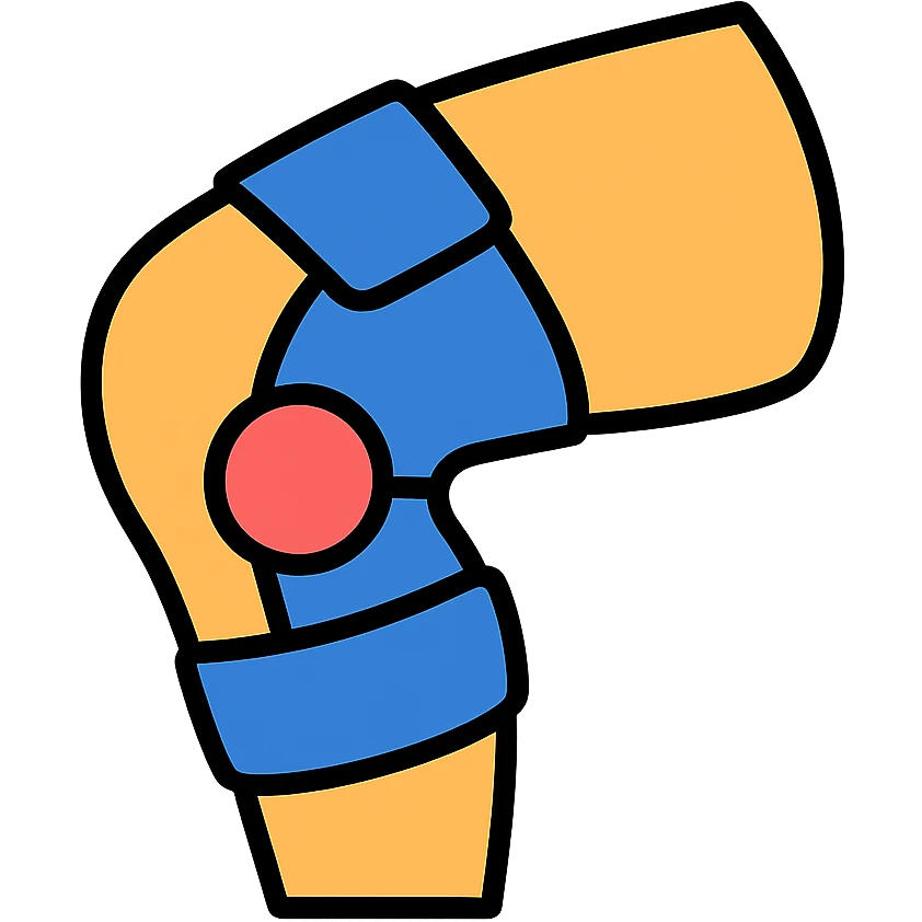 knee wearing a knee brace colored icon emoji