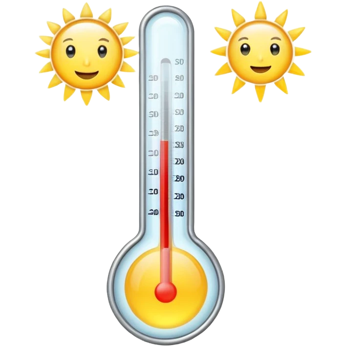 thermometer sun emoji