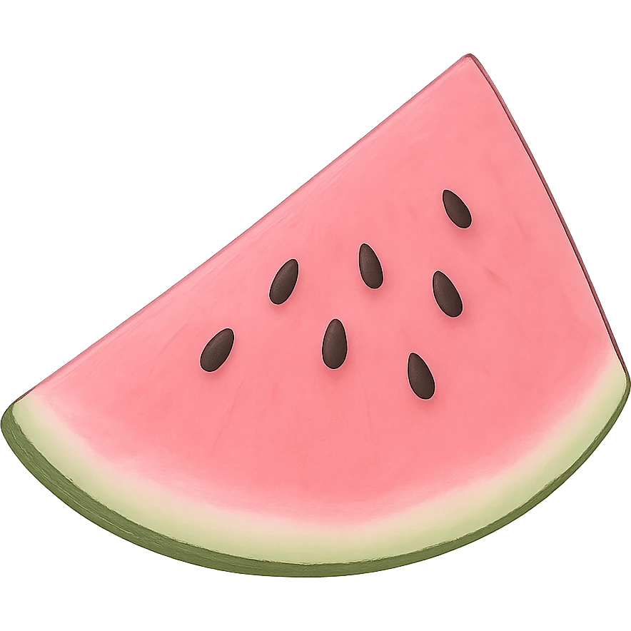 pink watermelon, no background emoji