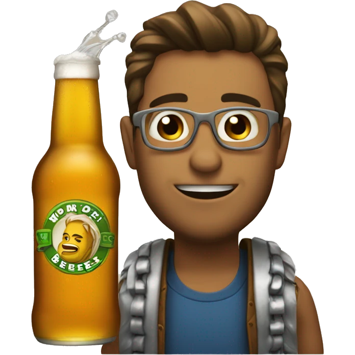 Jarof beer wit soda emoji