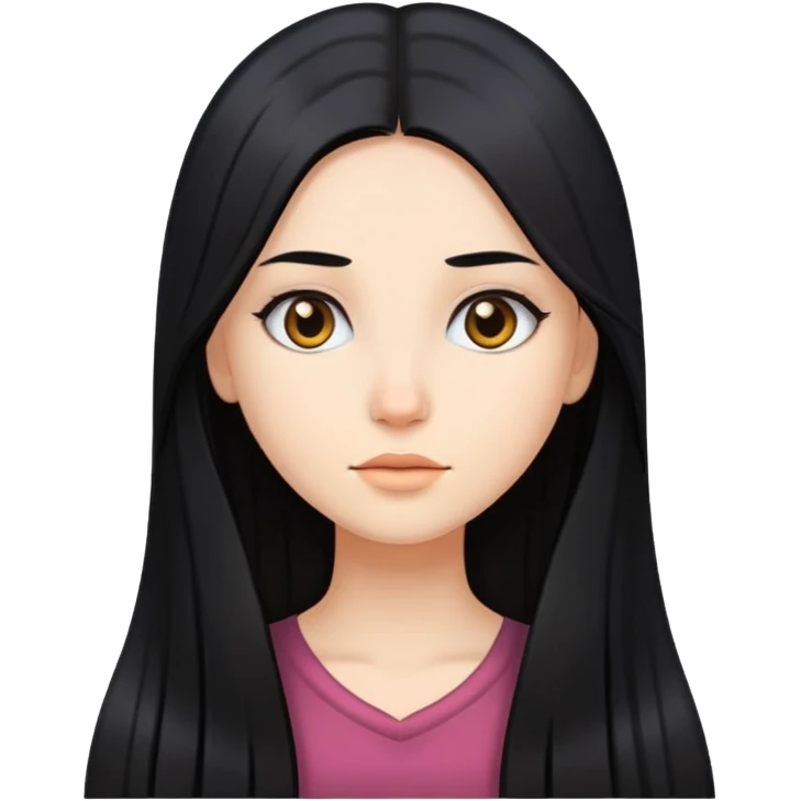 a girl with straight and long haira emoji