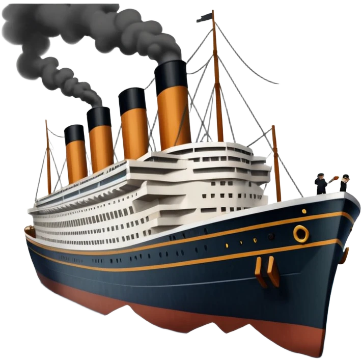 Make the Titanic sinking emoji