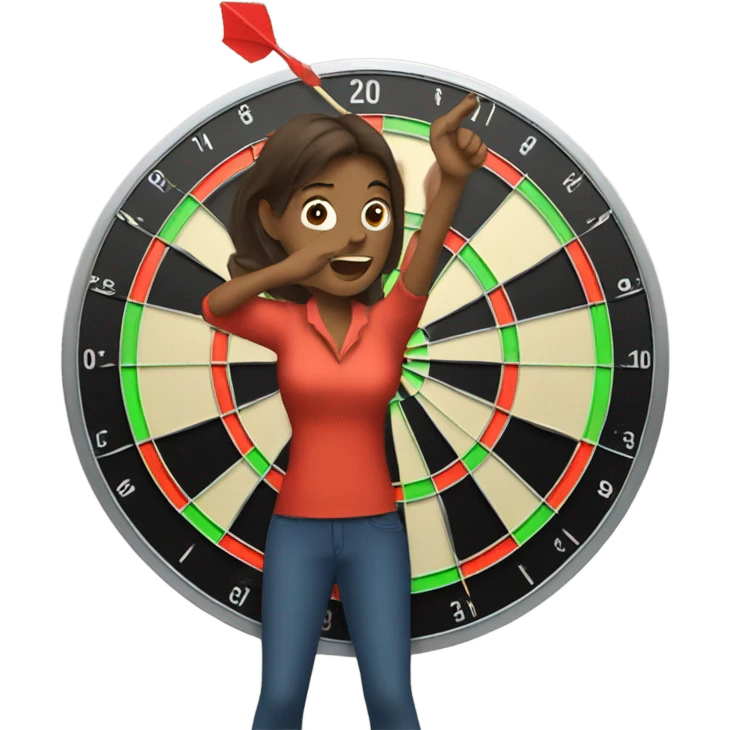 A women  play dart emoji