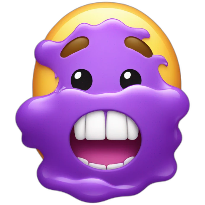 purple soap in mouth emoji
