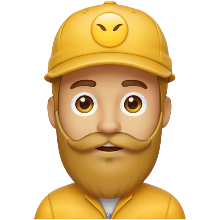 yellow emoji with cap and beard emoji