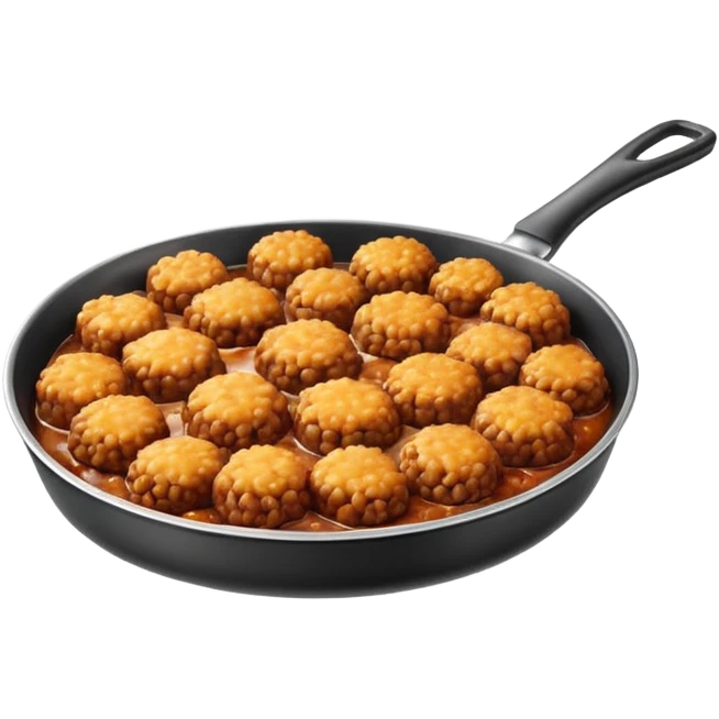 fried minced meat dish object icon, cooked minced meat in a pan, slightly crispy texture, glossy oil shine, 3D cartoon, mobile game icon style, centered, clean background, soft shadow, no text, no watermark
  emoji