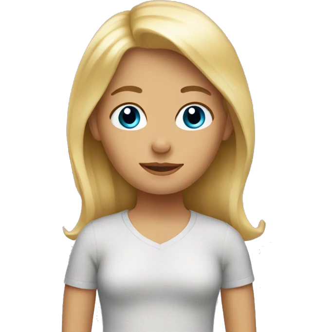 Mom blond of 3 kids emoji