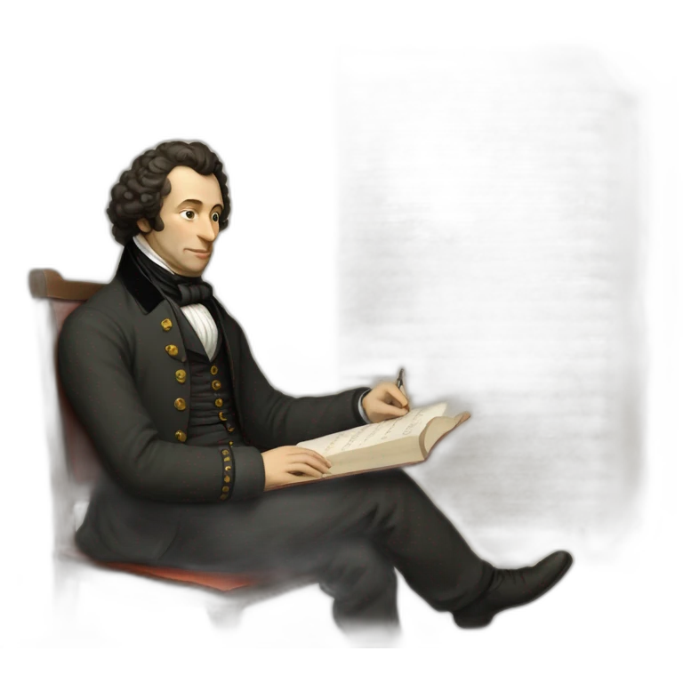 pushkin writes a poem emoji