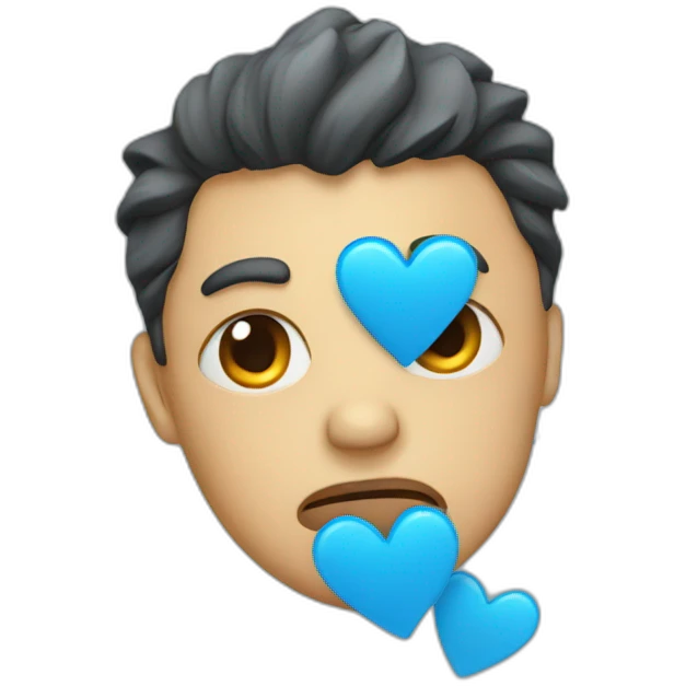 Blue broken heart emoji