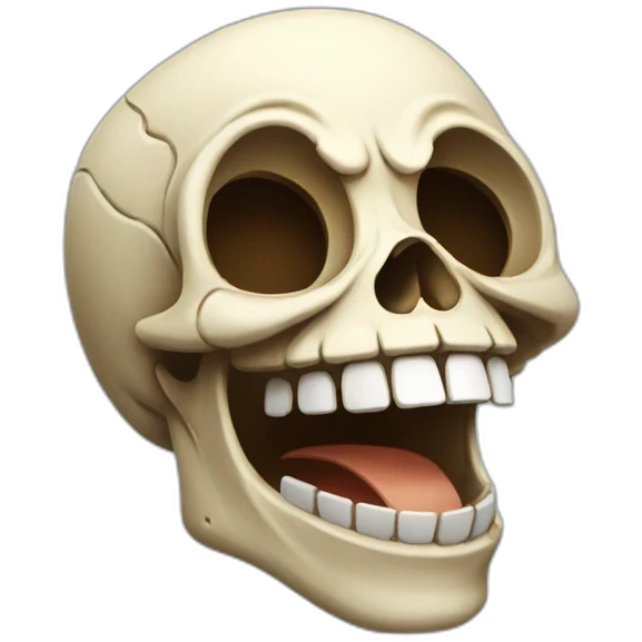 Skull laughing emoji