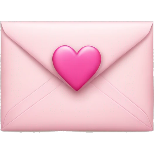 Envelope with pink heart  emoji