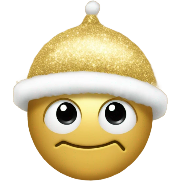 Happy new year gold glitter sign emoji