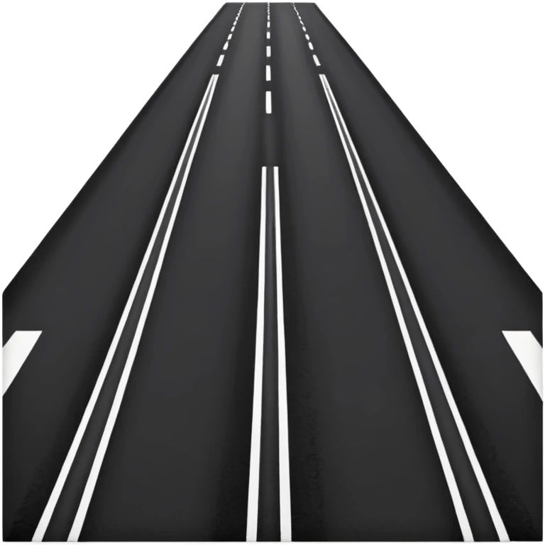 a fresh asphalt road with clear lane markings emoji