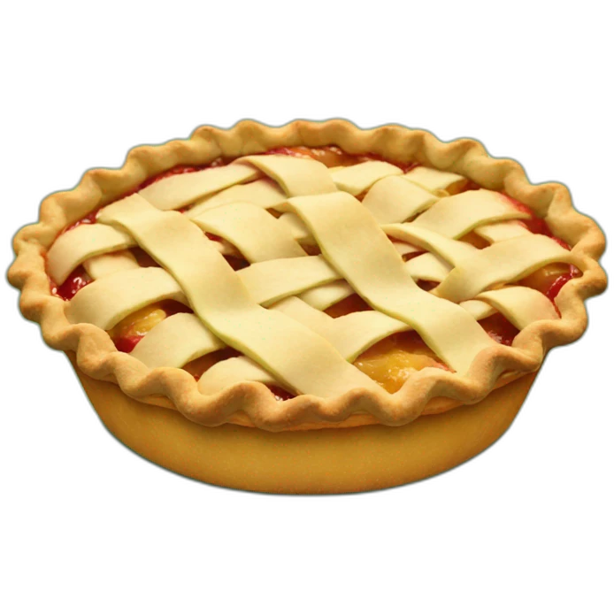 apple pie with green background emoji
