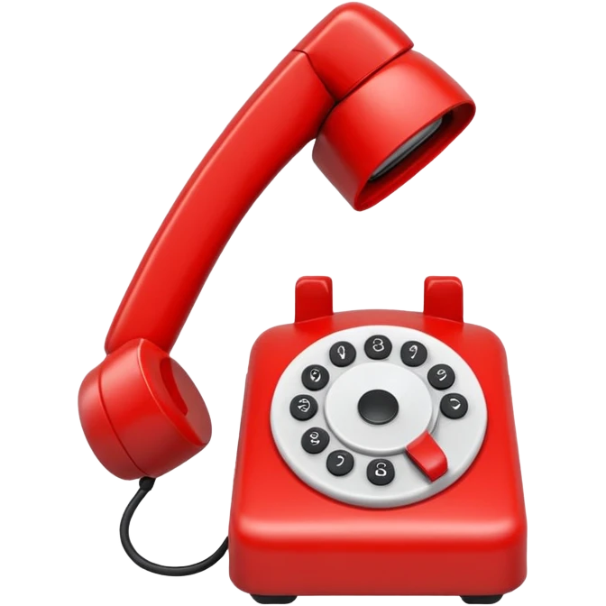 kırmızı cep telefonu emoji