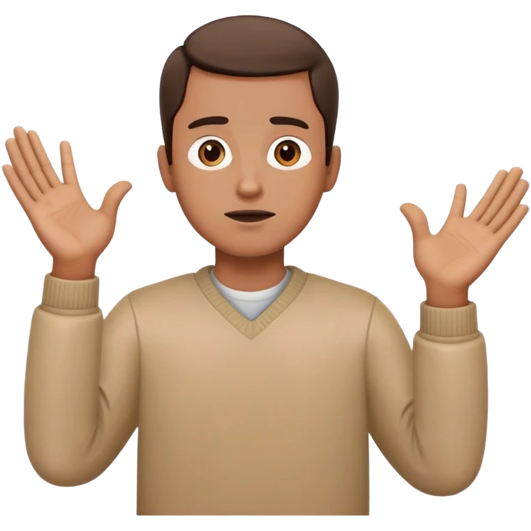 Guy with his hands saying idk emoji