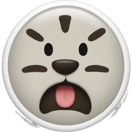 The cat poops on the carpet emoji