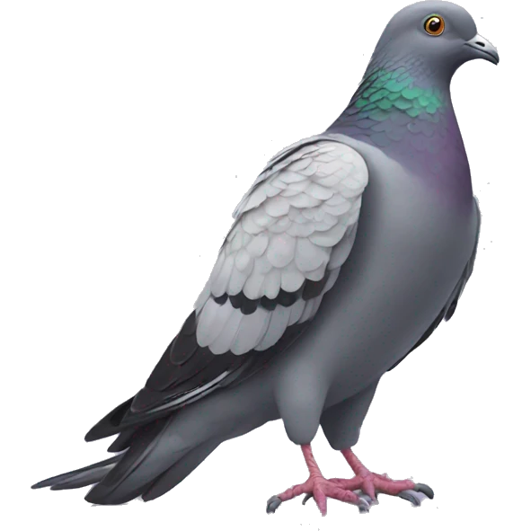 a pigeon with converse sneakers instead of claws emoji