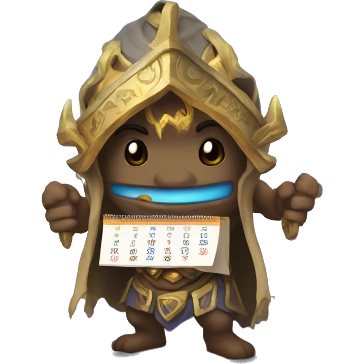calendar with magical event for world and warcraft emoji