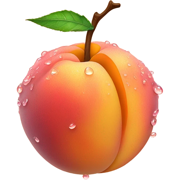 Wet peach dripping  emoji
