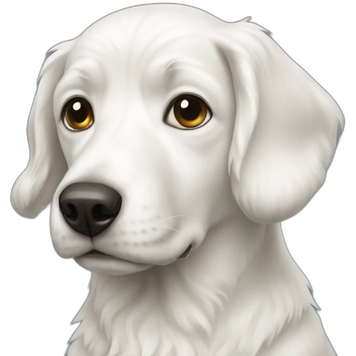 White-dog emoji