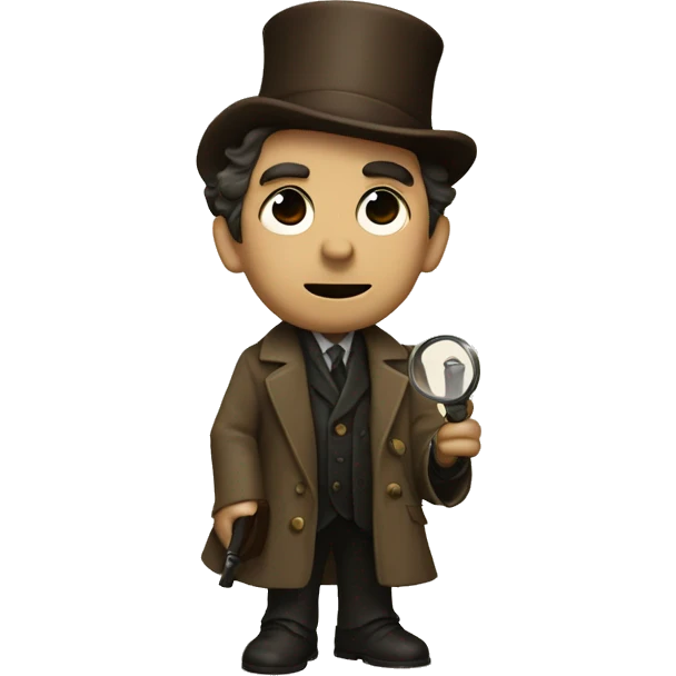 Sherlock Holmes and Watson investigating emoji