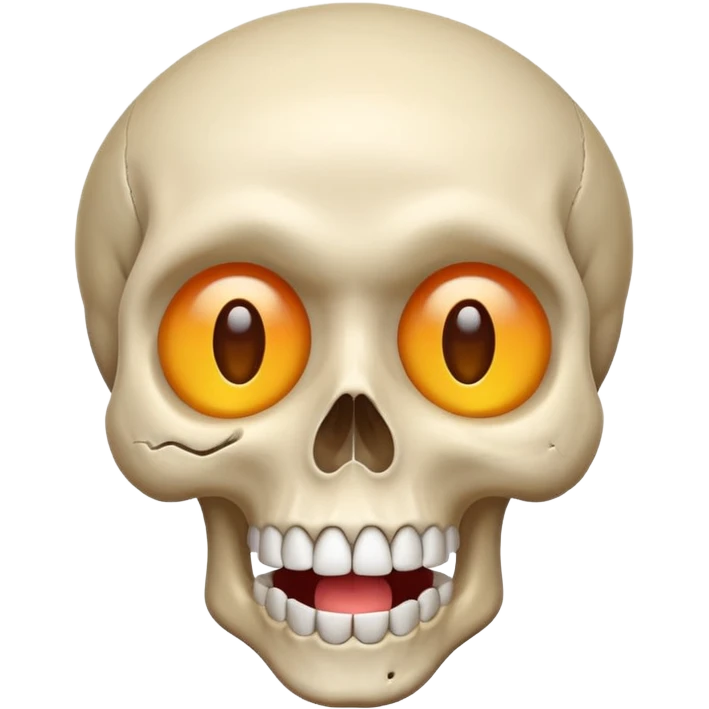 Skull mixed with shocked emoji emoji