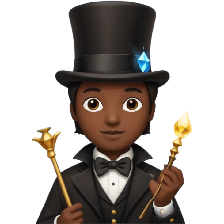 🧍🏼🎩🪄 emoji