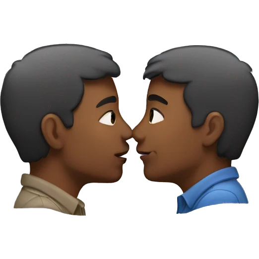 Two men kissing emoji