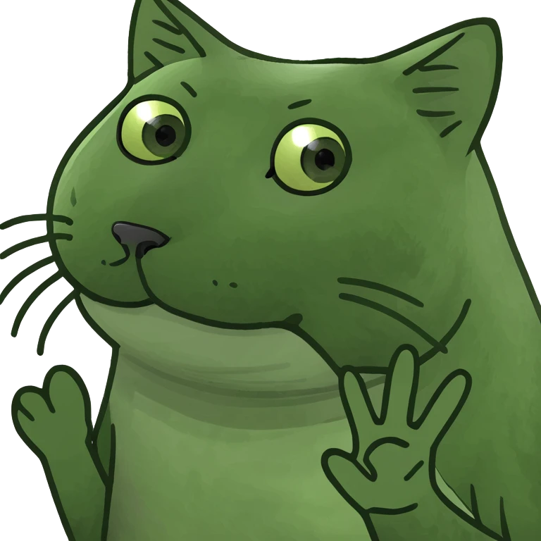  fingers in cat emoji