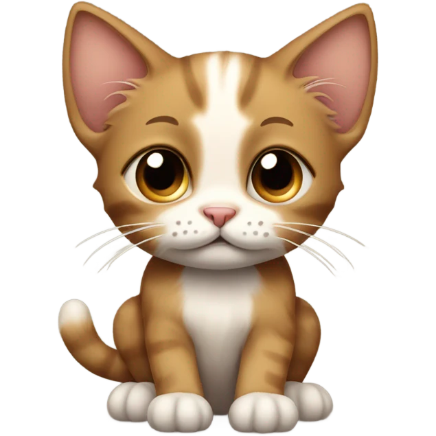 Brown sad kitten emoji