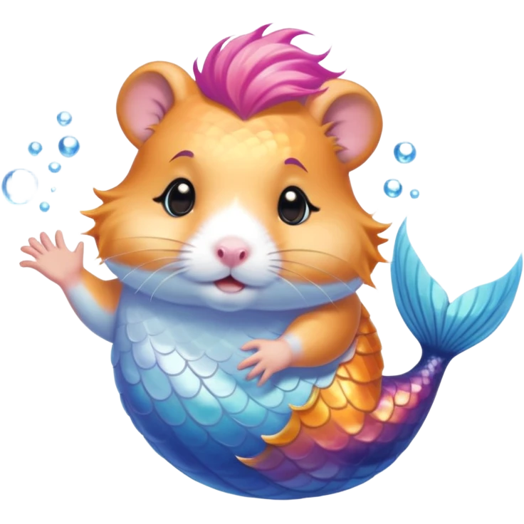 mermaid hamster emoji