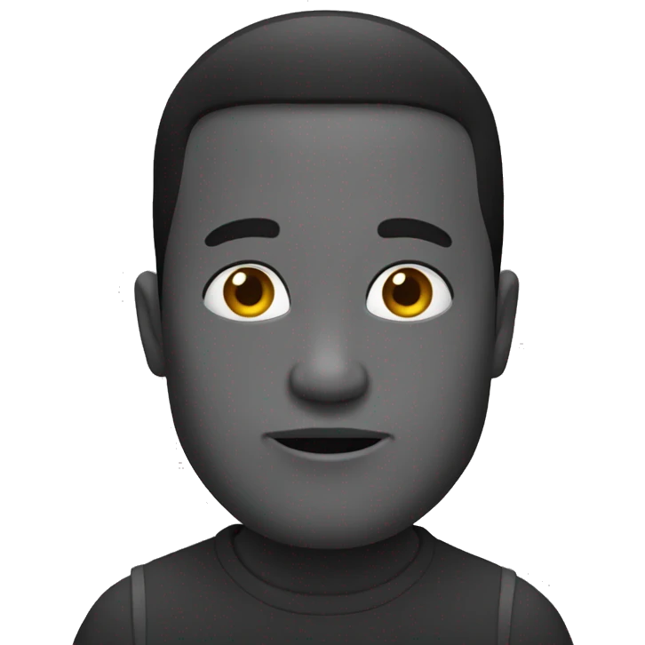 Black and white  emoji