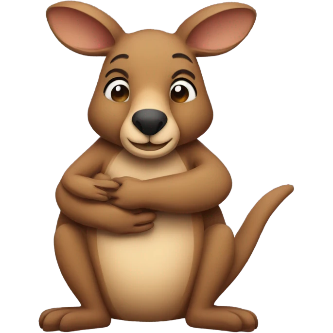 Kangaroo hugging a bear emoji